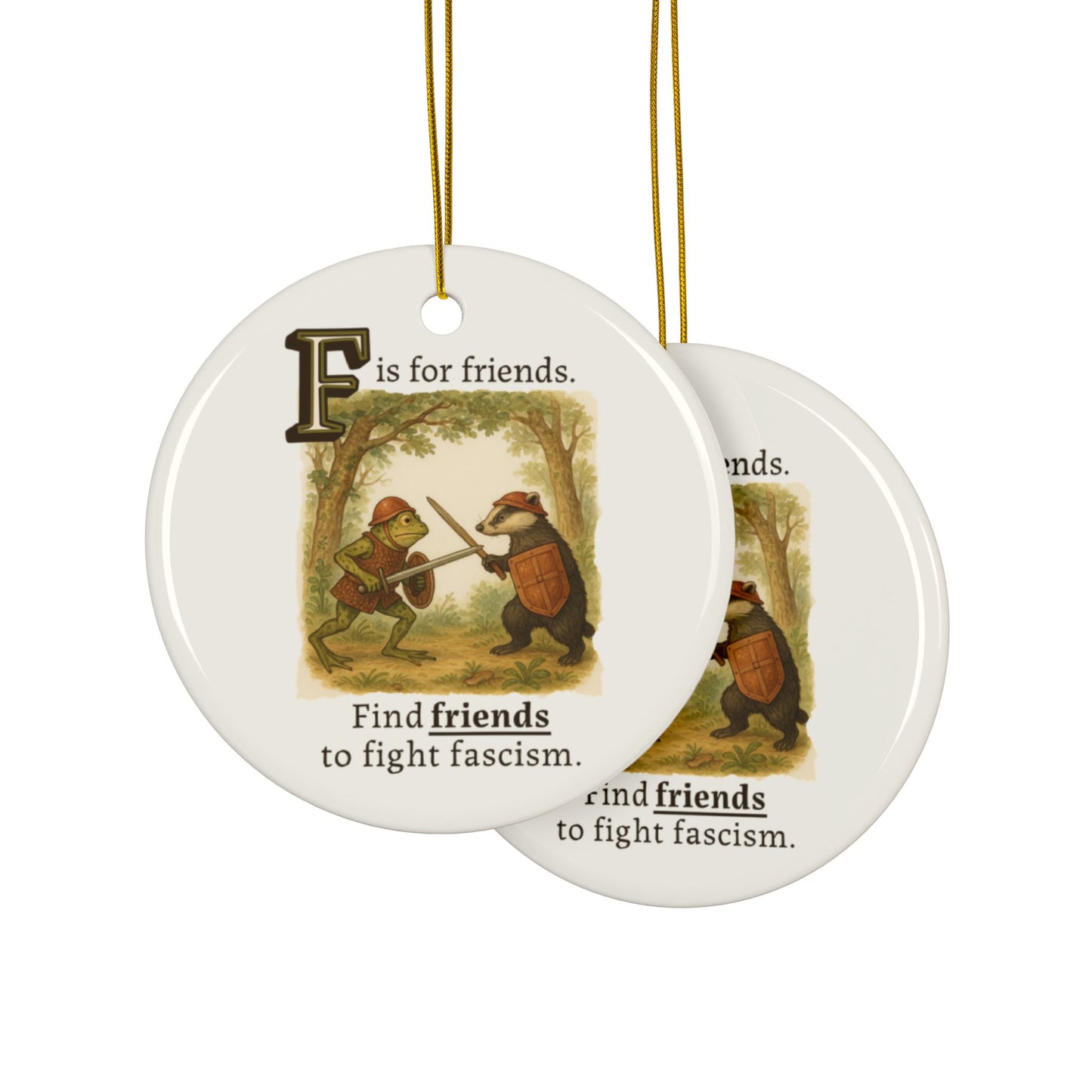 F Is for Friends | Ornament