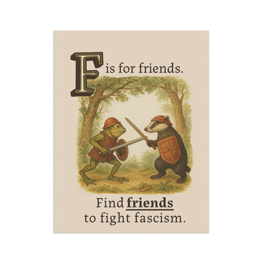 F is for Friends Fight Fascism | Flag