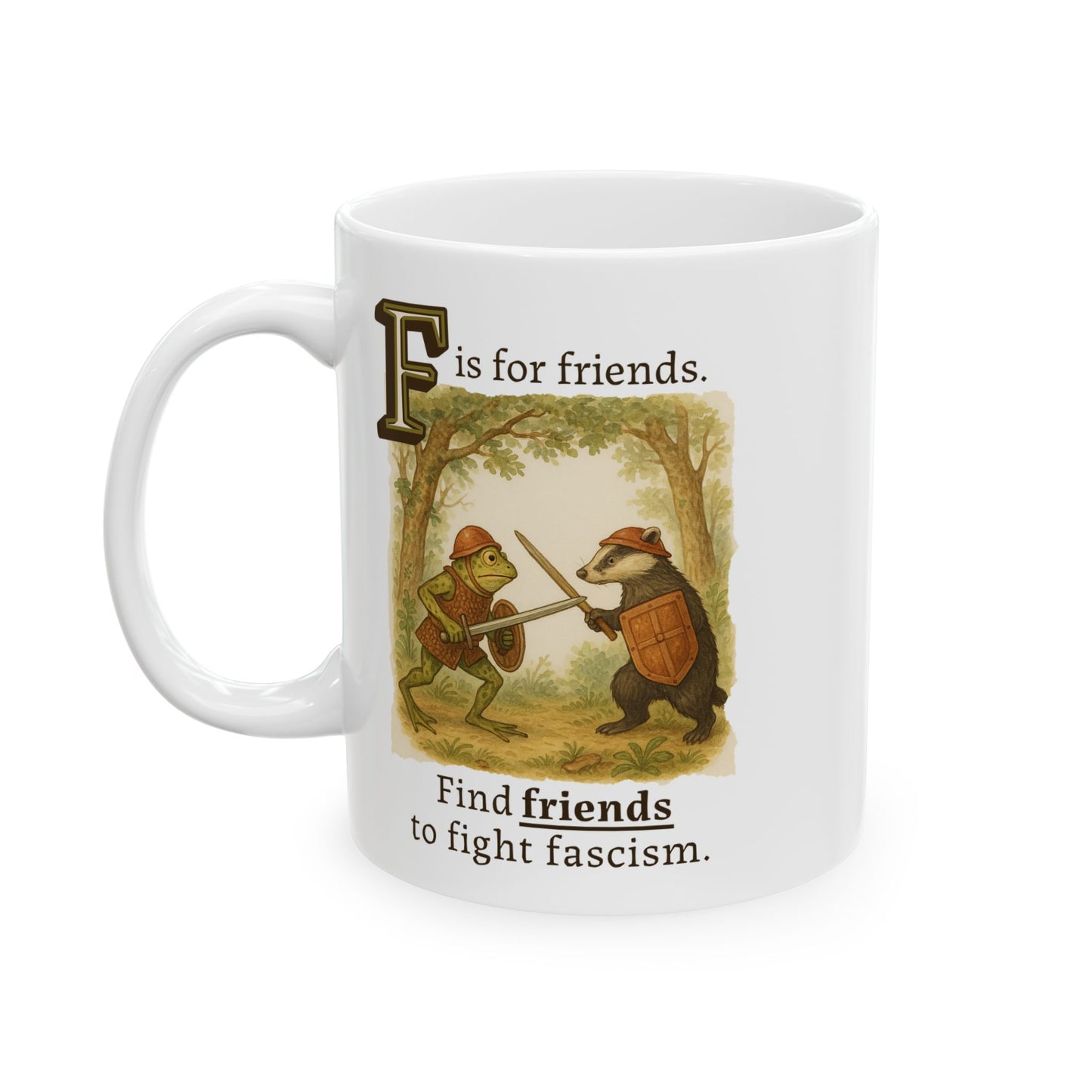 F is for Friends Fight Fascism | Mug
