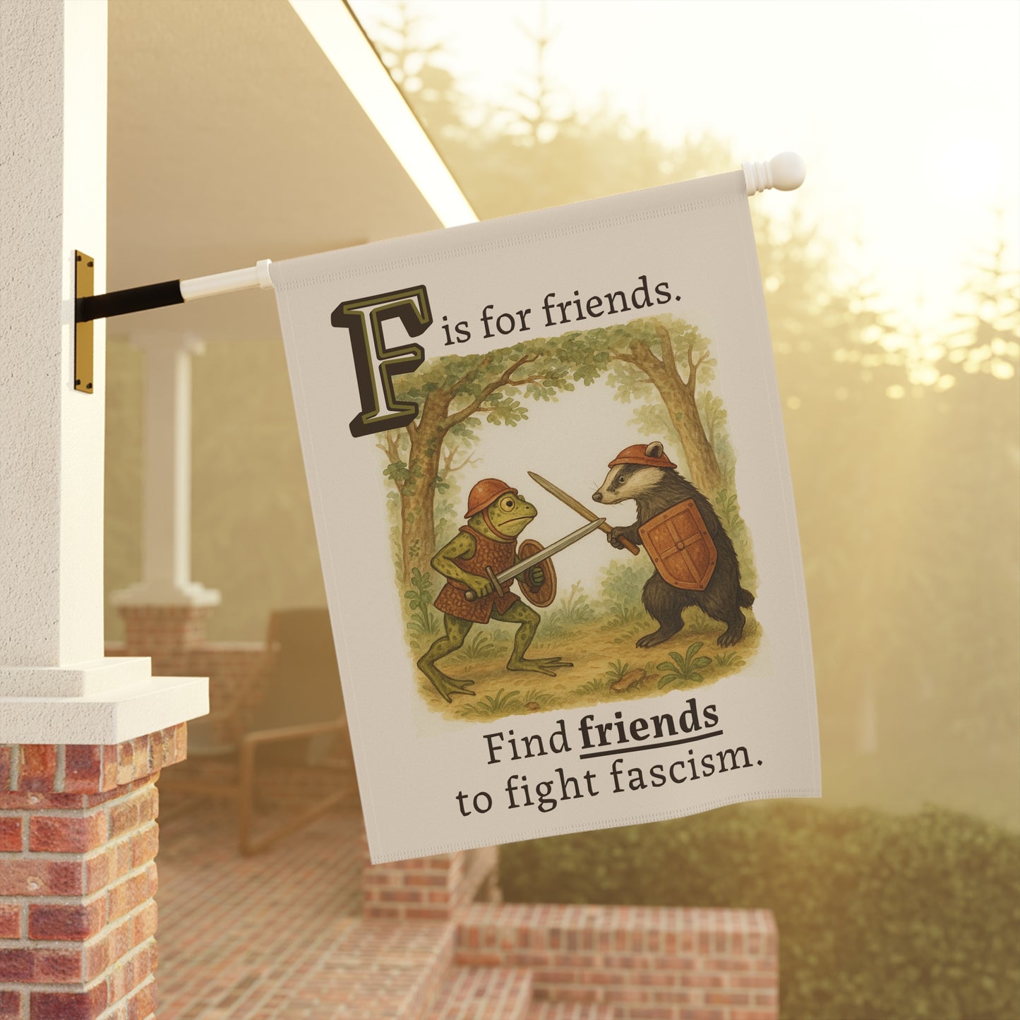 F is for Friends Fight Fascism | Flag