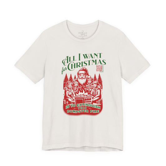 Dumpster Fire Xmas QR Code | Unisex Shirt