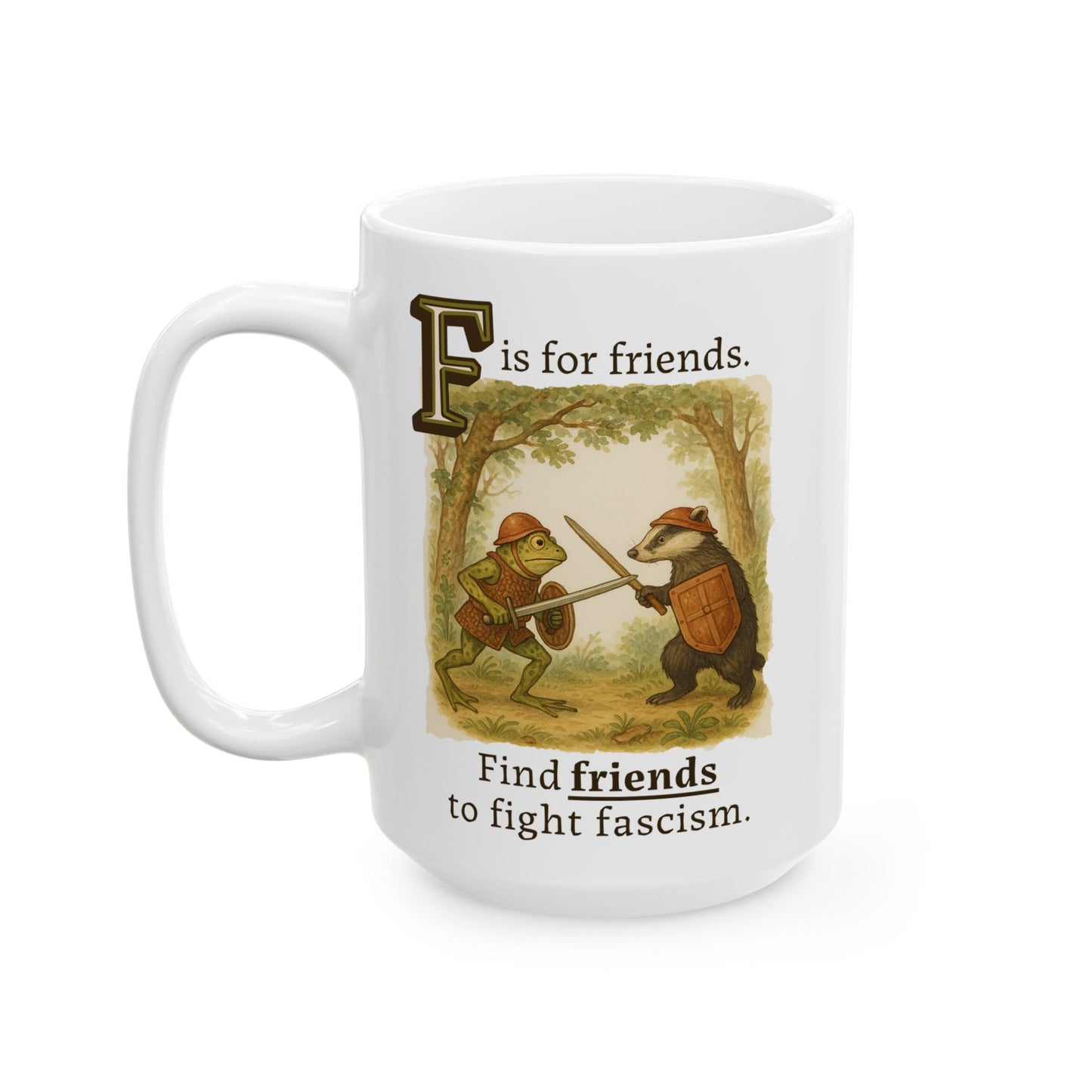F is for Friends Fight Fascism | Mug