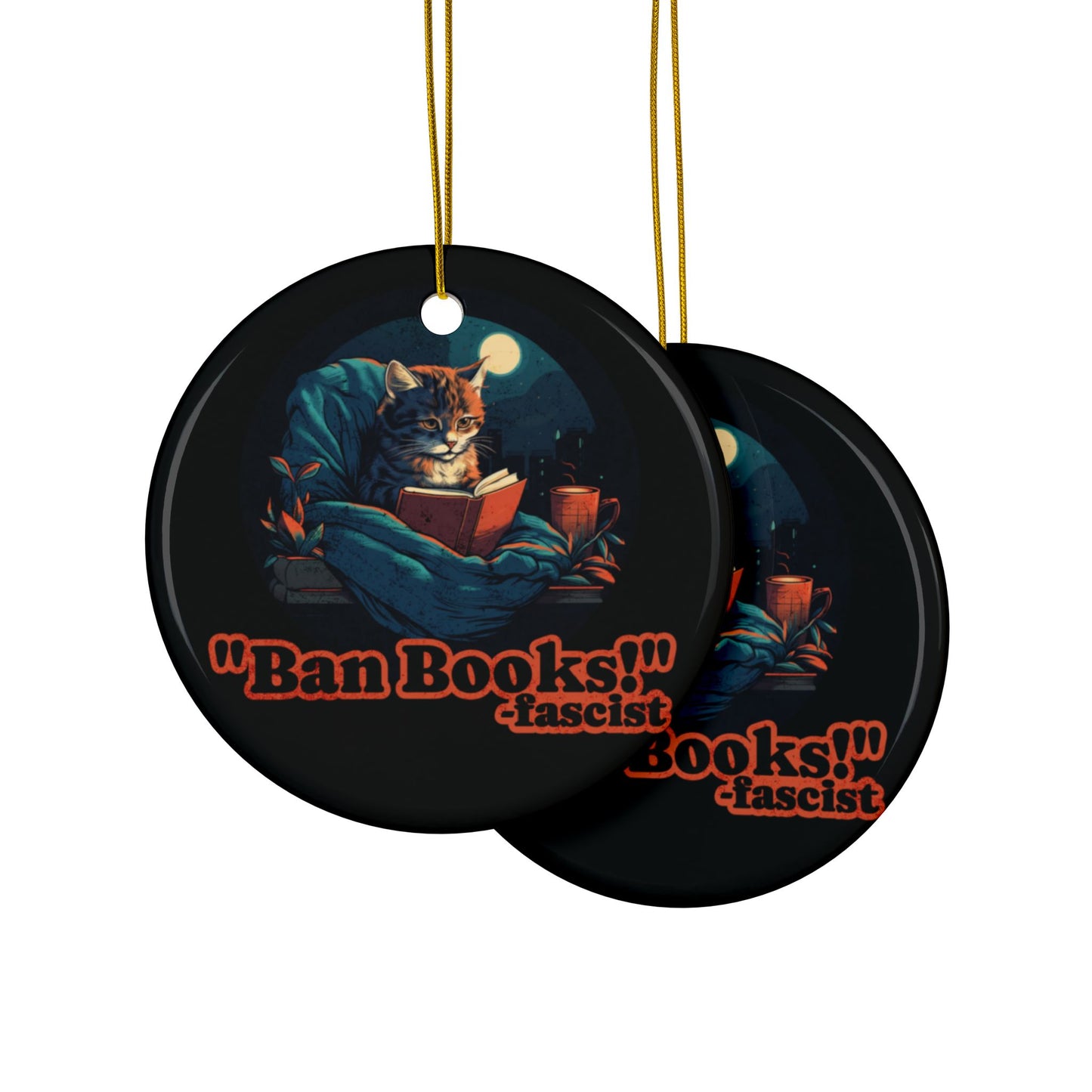 "Ban Books -Fascist" | Ornament