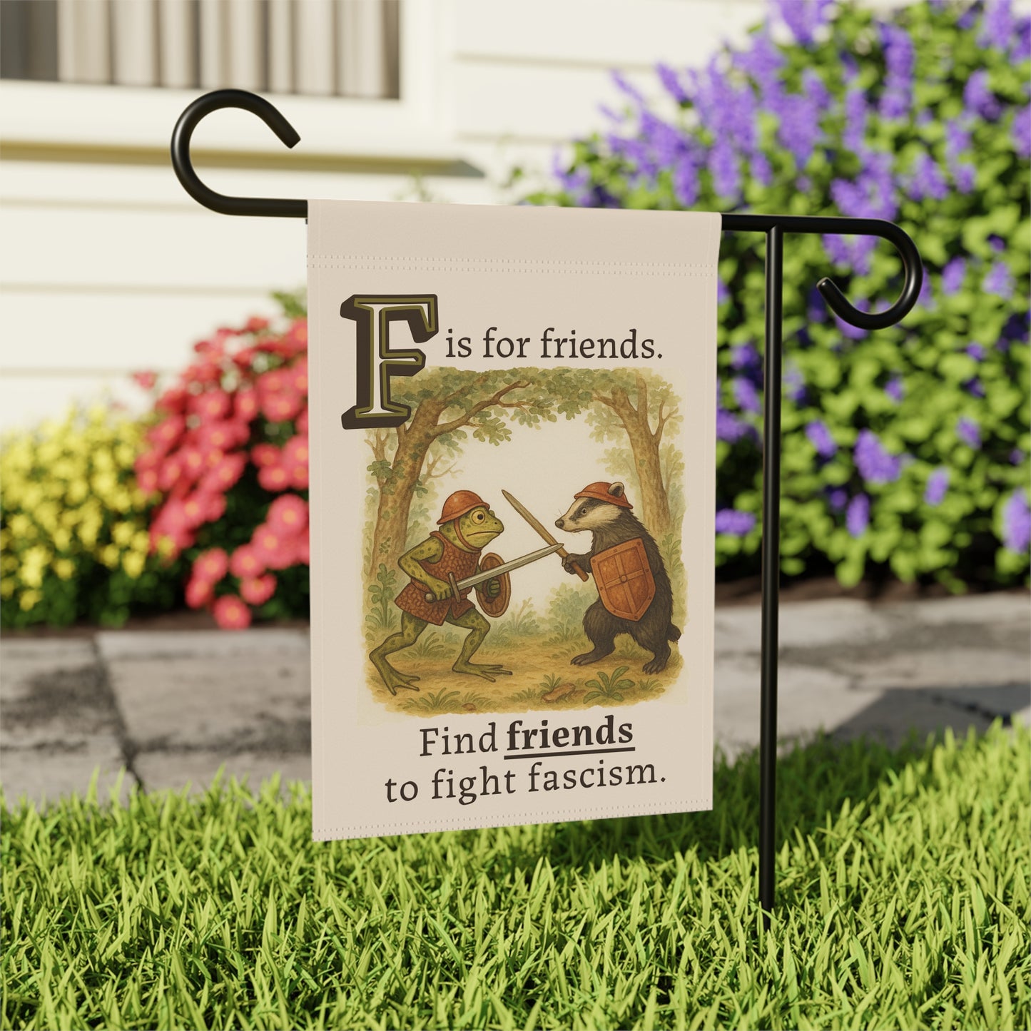 F is for Friends Fight Fascism | Flag