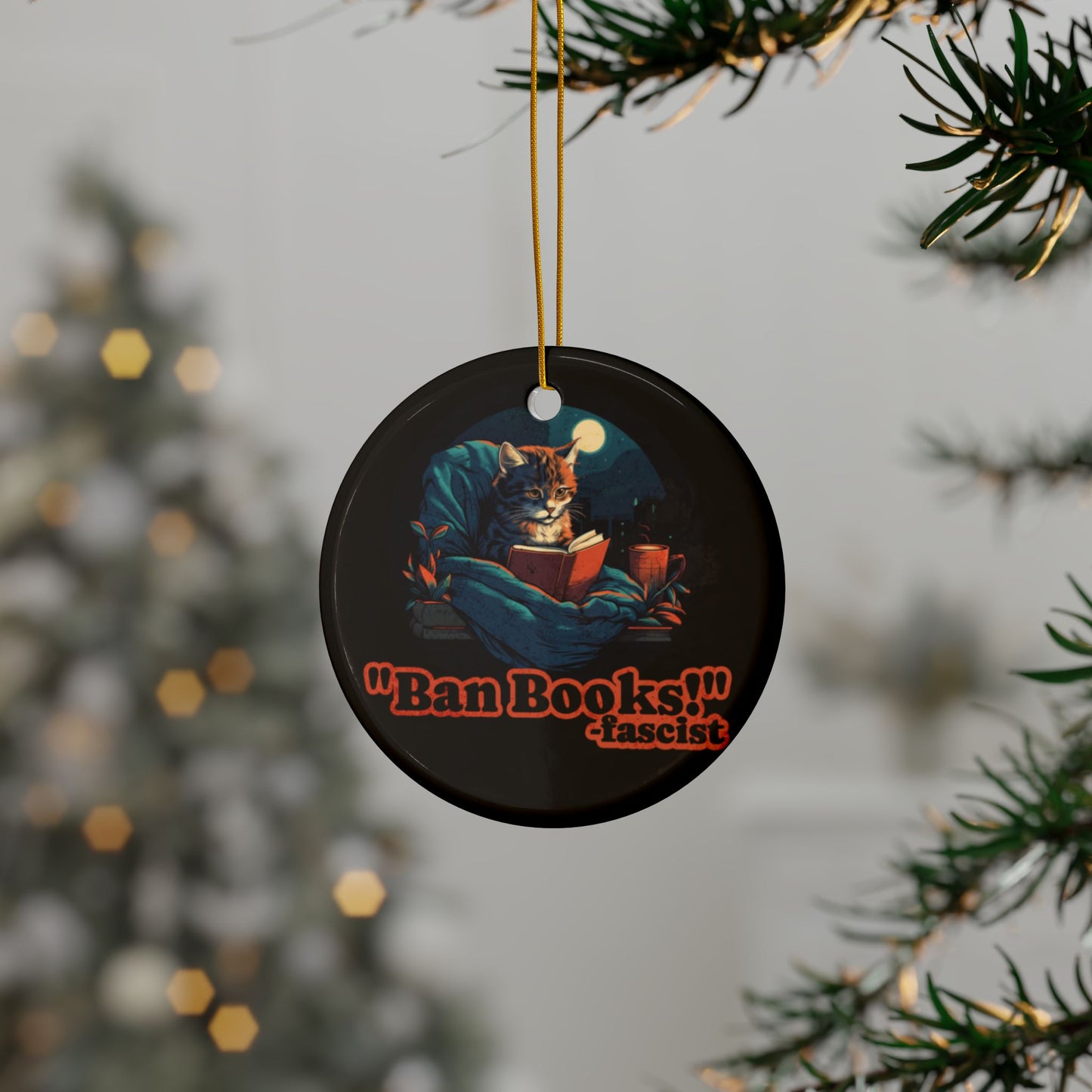 "Ban Books -Fascist" | Ornament