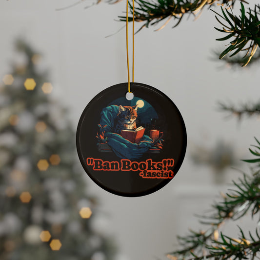 "Ban Books -Fascist" | Ornament