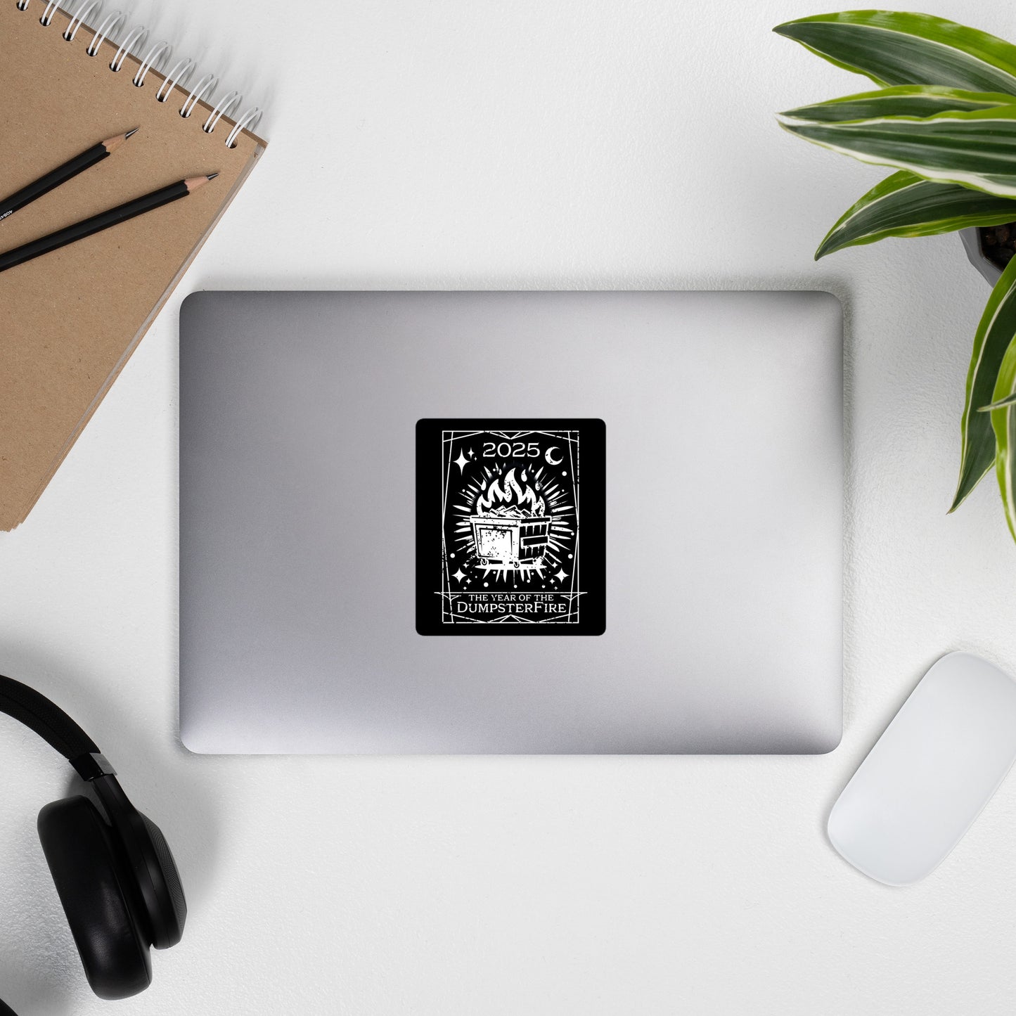 2025 Dumpster Fire Tarot Card | Sticker