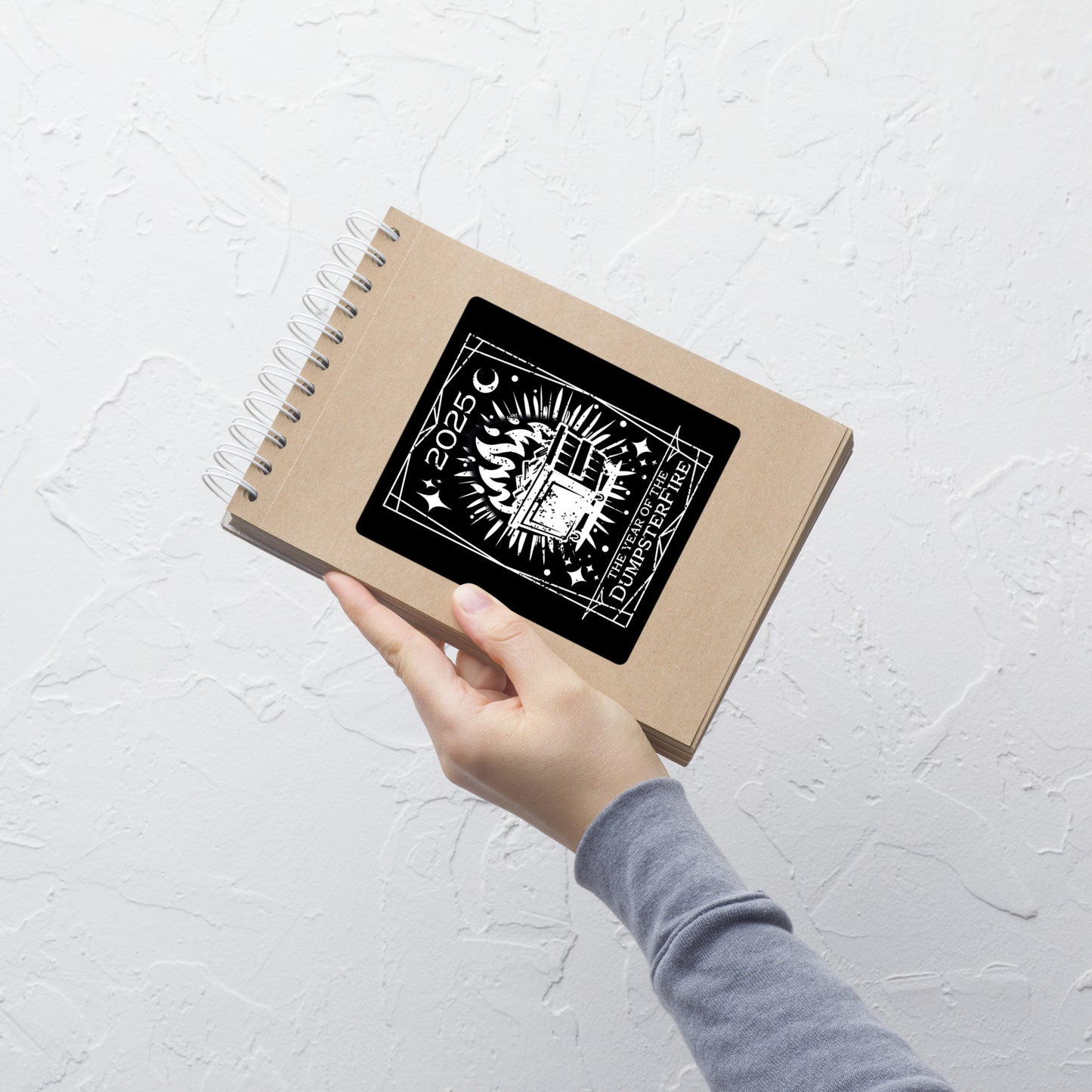 2025 Dumpster Fire Tarot Card | Sticker