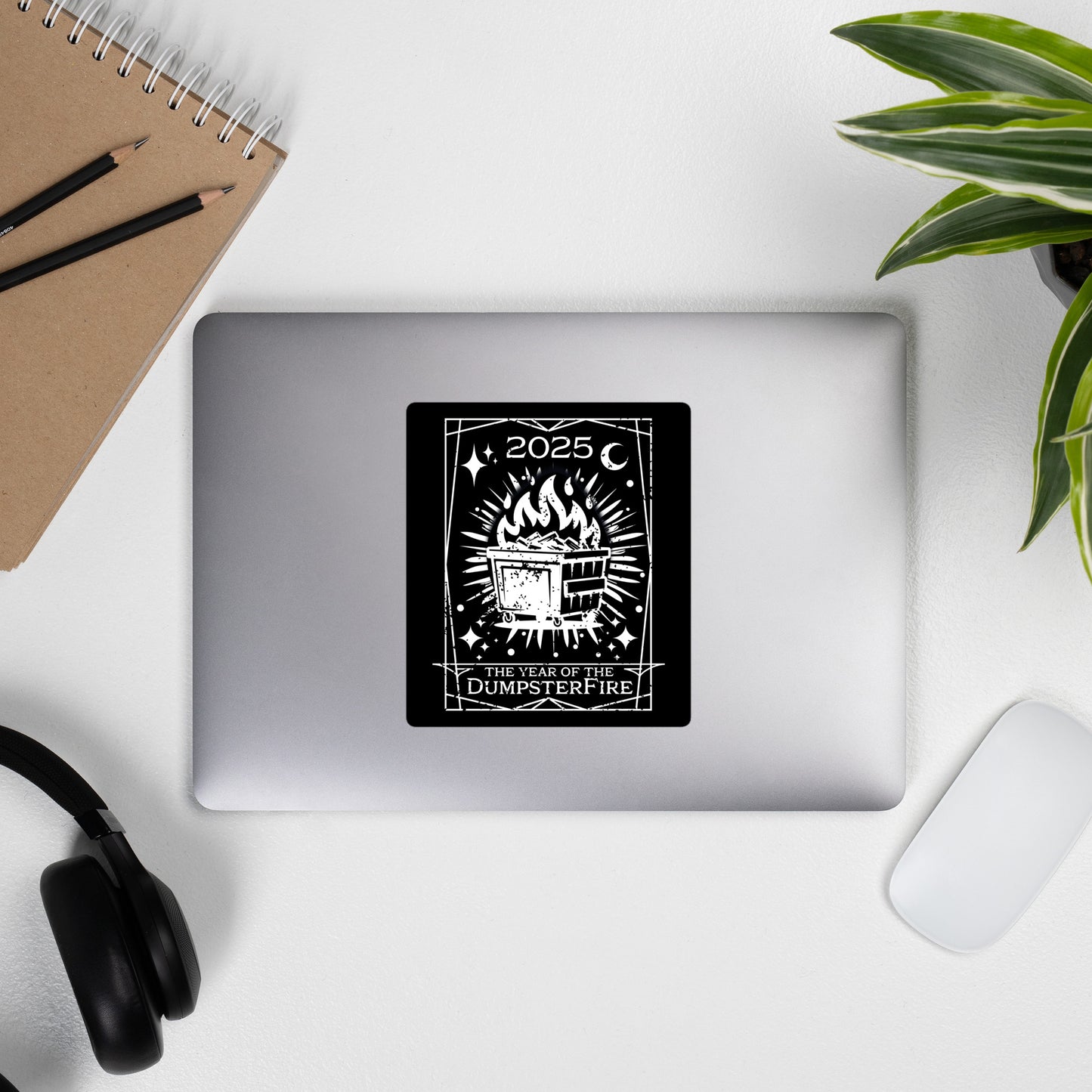2025 Dumpster Fire Tarot Card | Sticker