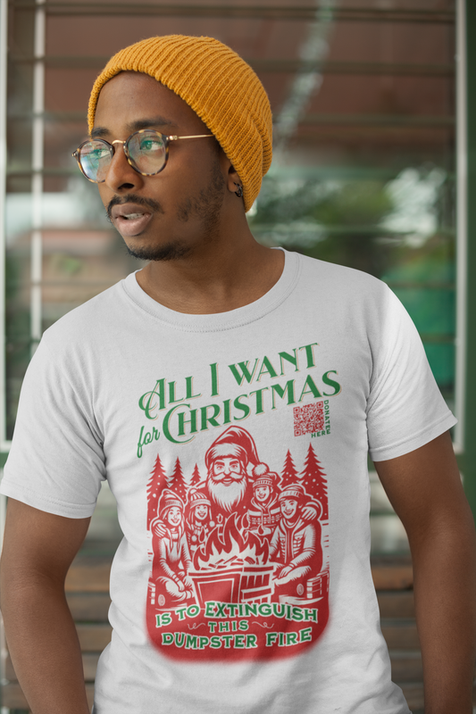 Dumpster Fire Xmas QR Code | Unisex Shirt